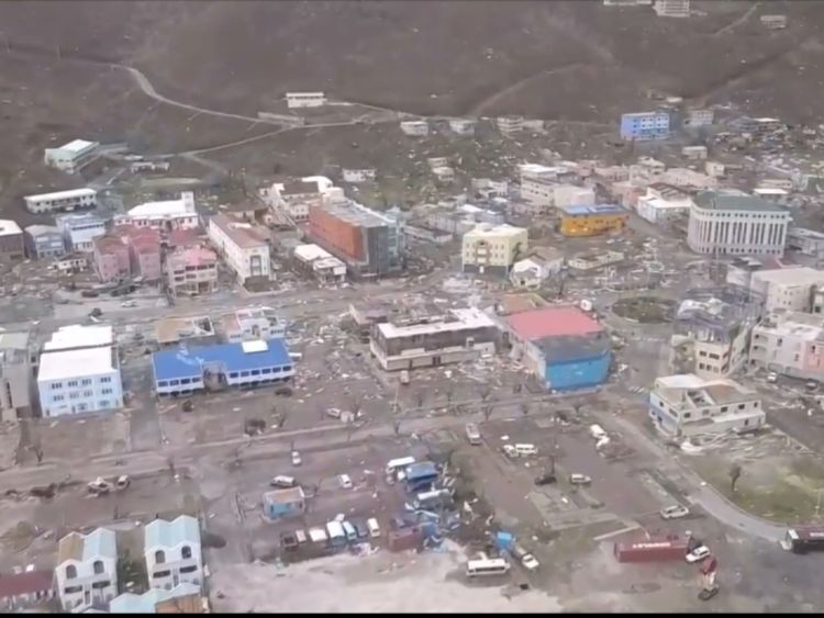  Destruction causée par Irma sur les îles Vierges britanniques 