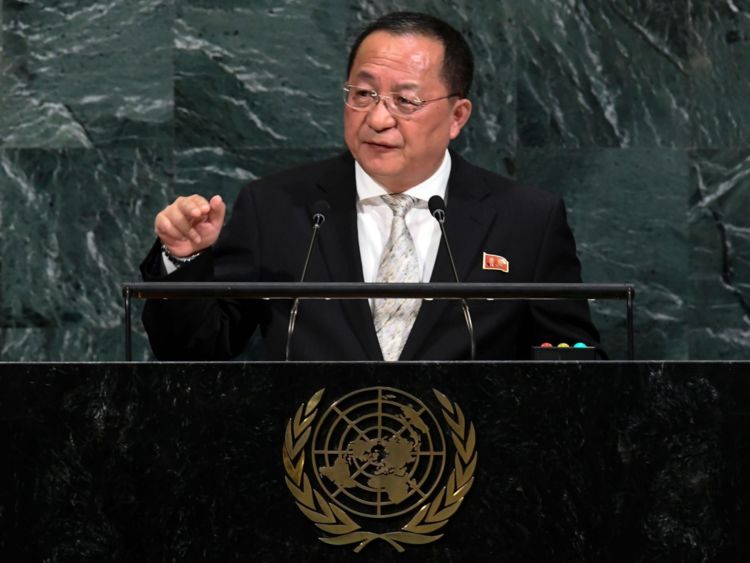  Le ministre des Affaires étrangères de la Corée du Nord a parlé à l'ONU samedi 