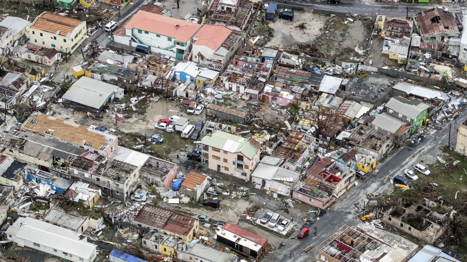  Les dommages causés par l'ouragan Irma à Philipsburg, dans l'île des Caraïbes néerlandaise de Sint Maarten 