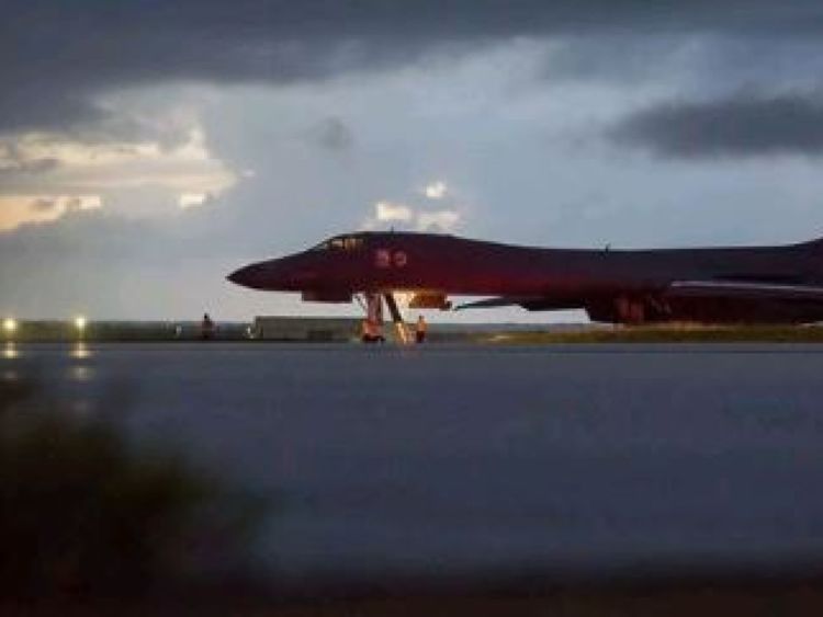  A B-1B Lancer qui a survolé au nord de la zone démilitarisée (DMZ) 