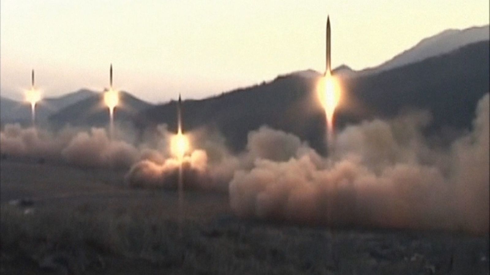  La Corée du Nord lance quatre missiles à la fois 