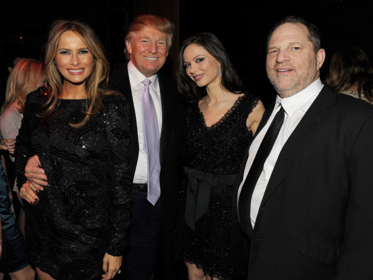  (L-R) Melania Trump, Donald Trump, Georgina Chapman et Harvey Weinstein 