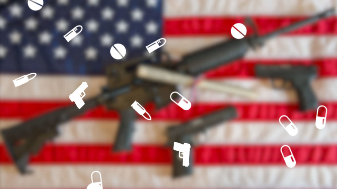  L'accrochage des armes de l'Amérique 