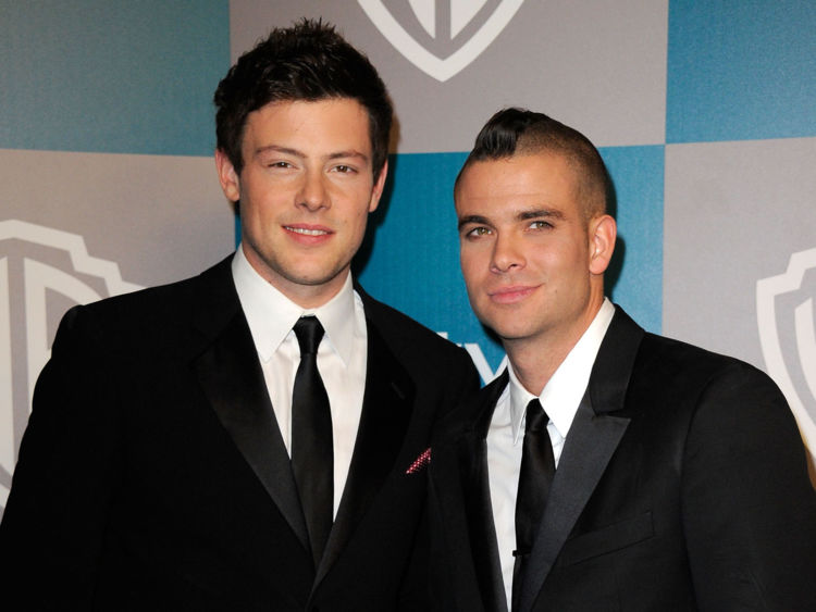  La co-star de Salling à Glee était la dernière Cory Monteith (à gauche) vue ici lors d'un Golden Globe après la fête en 2012. 