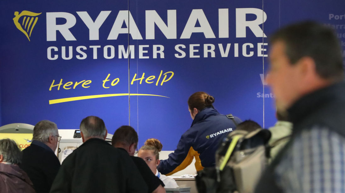  Le bureau de service à la clientèle Ryanair à l'aéroport de Dublin 