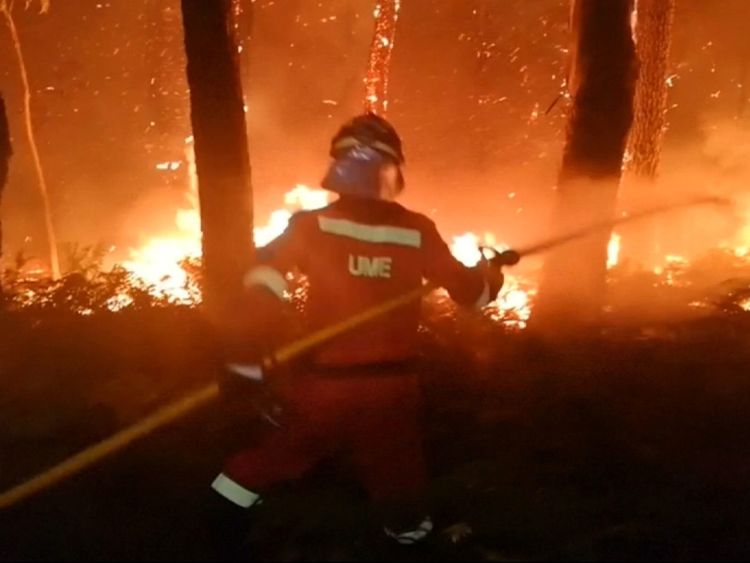  Feu de forêt en Espagne 