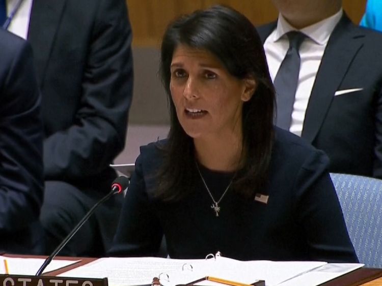  L'ambassadeur américain à l'ONU, Nikki Haley, a déclaré que la Corée du Nord 