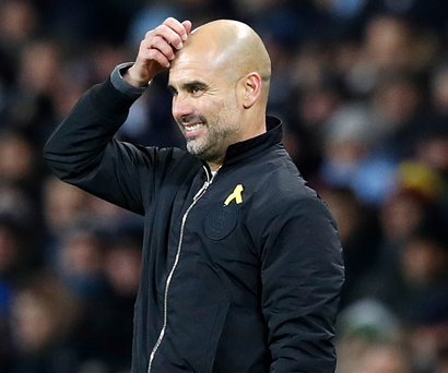 Pep heureux, il a mal lu Fergie tapoter sur le travail de United