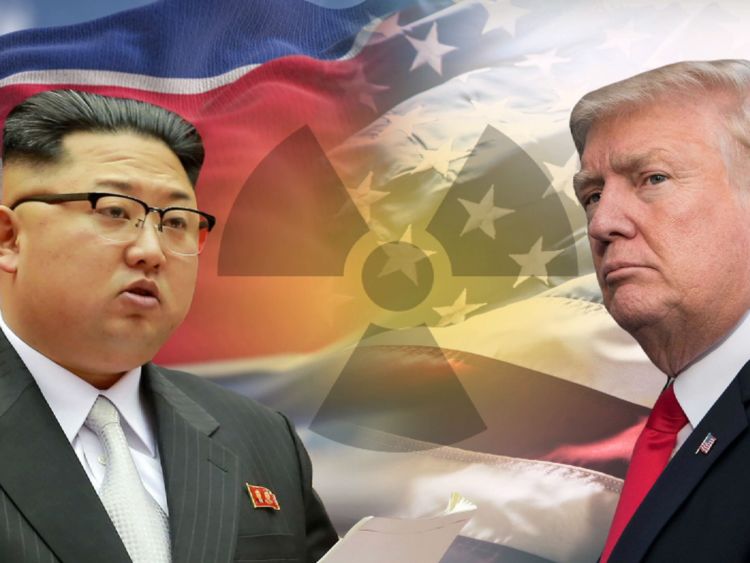  Configuration graphique de Kim Jong Un et Donald Trump 