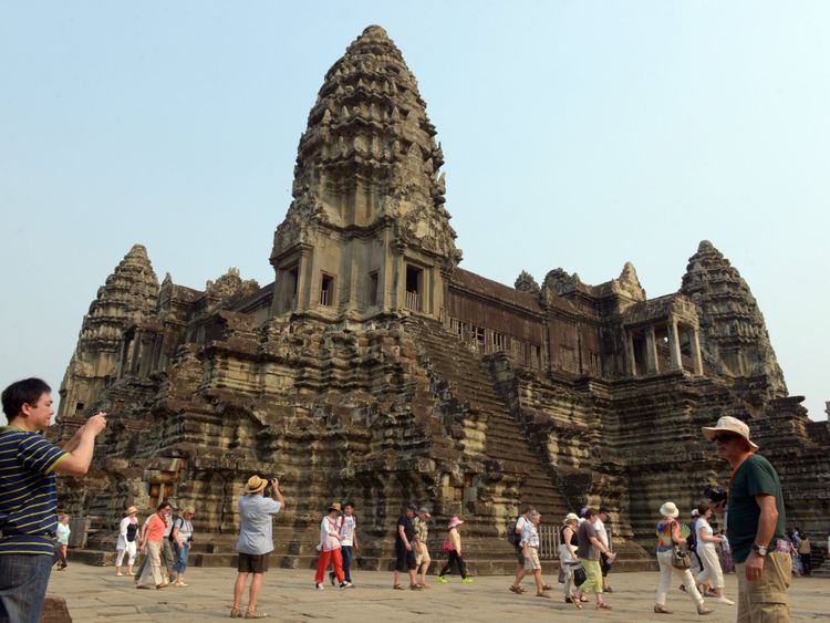 . Temple d'Angkor Wat à Siem Reap. Image de dossier 
