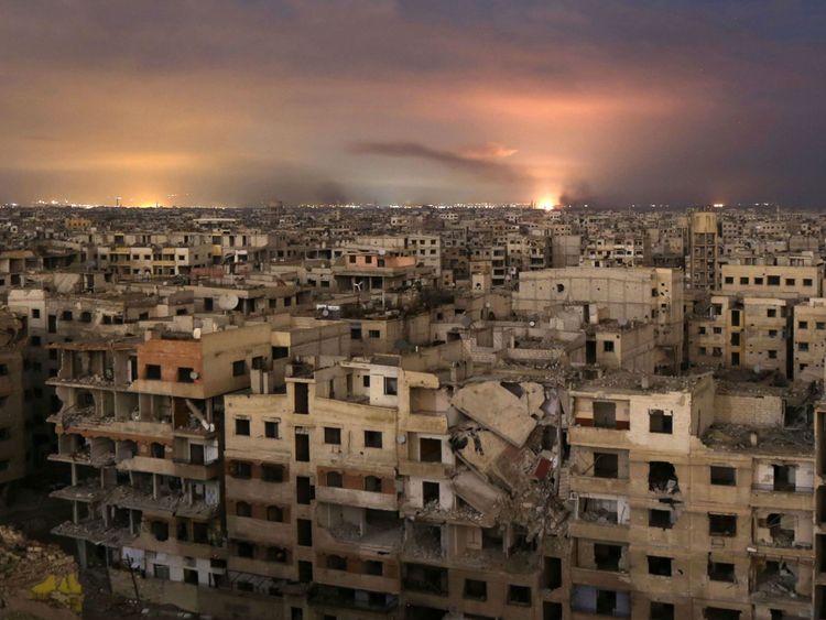  Bombardement de Ghouta depuis une semaine 