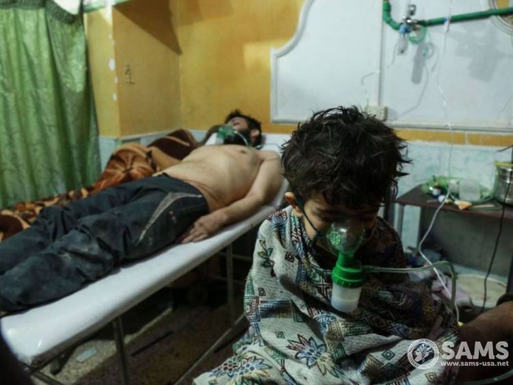  Personnes suspectées d'être exposées à des composés chimiques dans la Ghouta orientale 