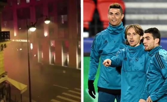 Regarder: Les fans du PSG essaient de réveiller les joueurs du Real Madrid avec des fusées éclairantes et des tambours avant la rencontre de la Ligue des Champions