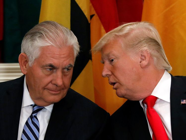  Donald Trump et Rex Tillerson en septembre l'année dernière 