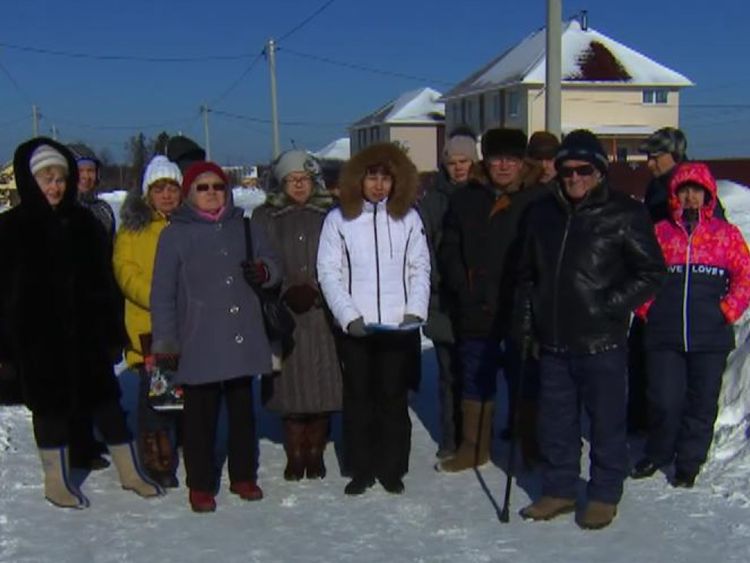  Les manifestants du village de Sosnoviy ont appelé au boycott des élections russes 