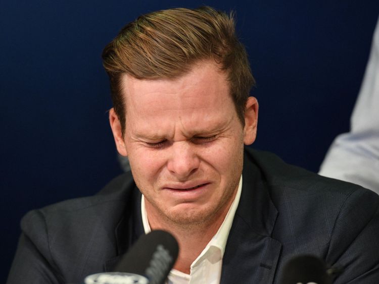  Le capitaine australien de cricket disgracié Steve Smith 