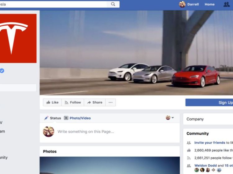  La page Tesla avait plus de 2,6 millions de likes avant d'être supprimée 