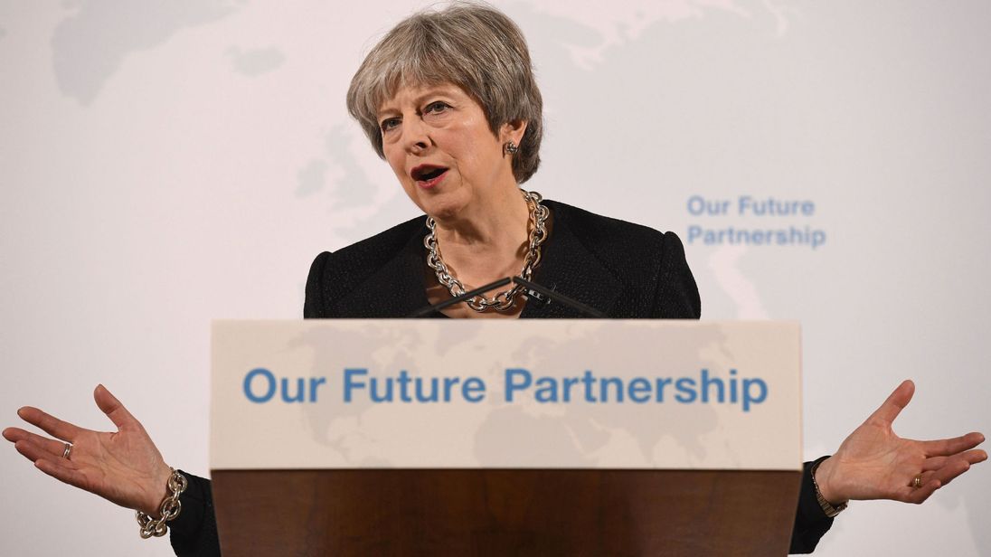  Theresa May a prononcé son discours à Mansion House dans la ville de Londres 