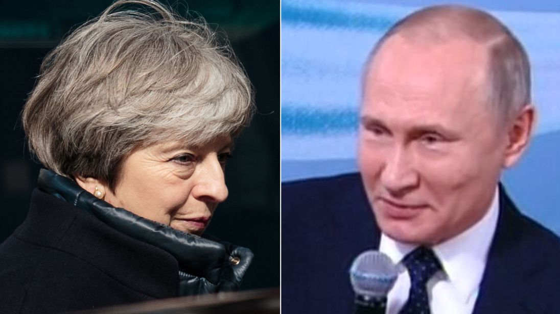  Theresa May et Vladimir Poutine 