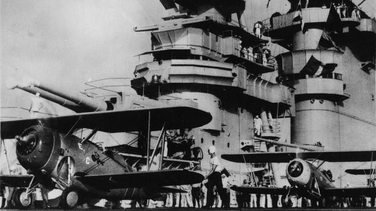  1941: The & # 39; USS Lexington & # 39 ; porte-avions. (Photo par Keystone / Getty Images) 
