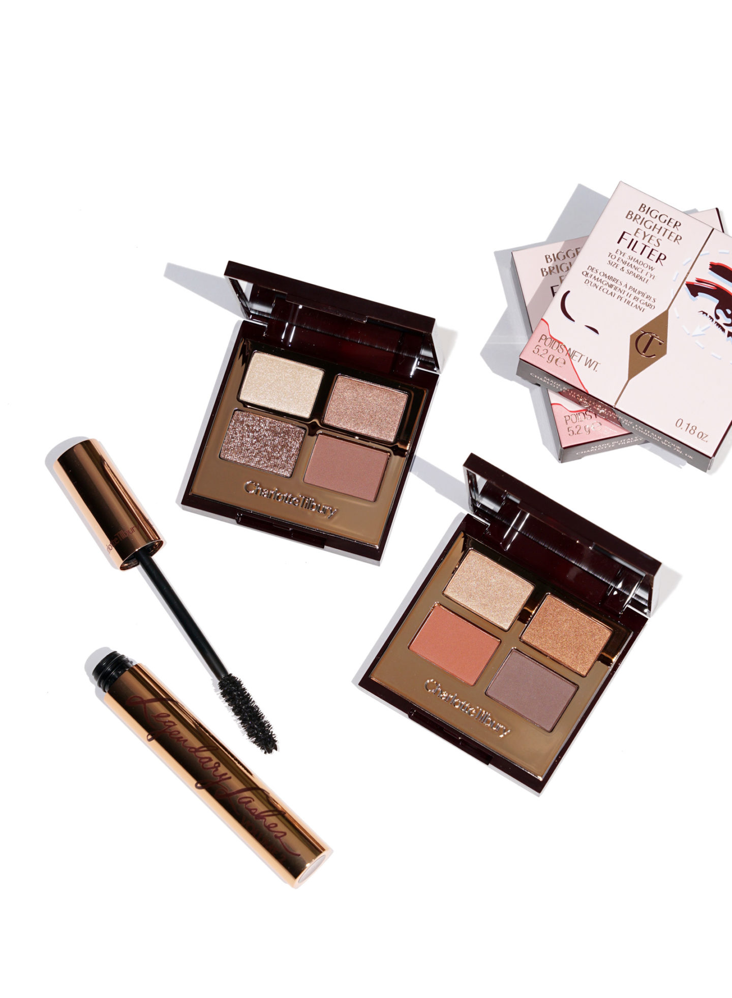  Charlotte Tilbury Plus gros yeux plus brillants Filtre Exaggereyes et Transformeyes Palette d'ombres à paupières Critique + Nuancier 