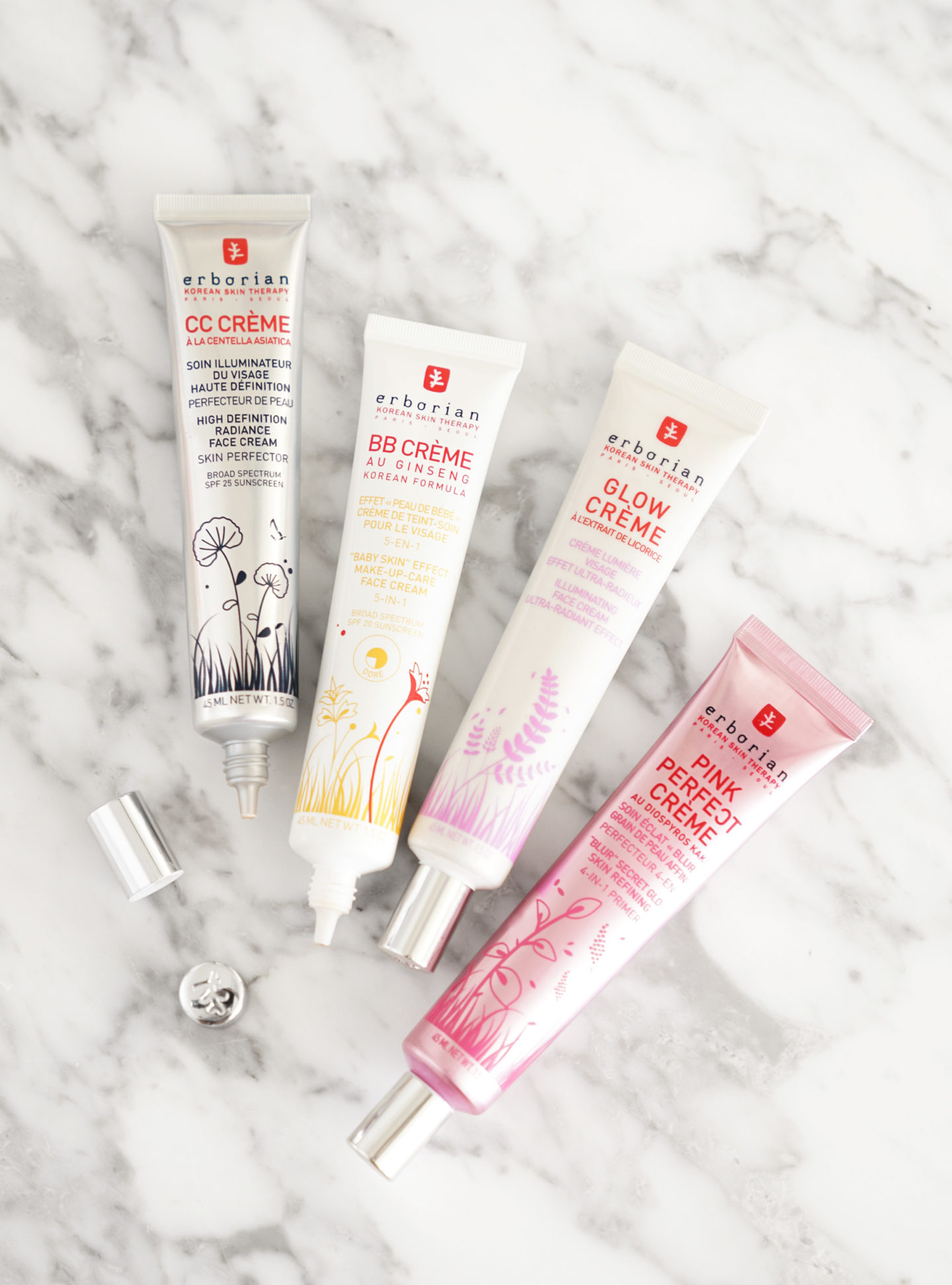  Crème BB Erborian, Crème CC, Crème Glow et Crème Rose Perfect critique + échantillons 