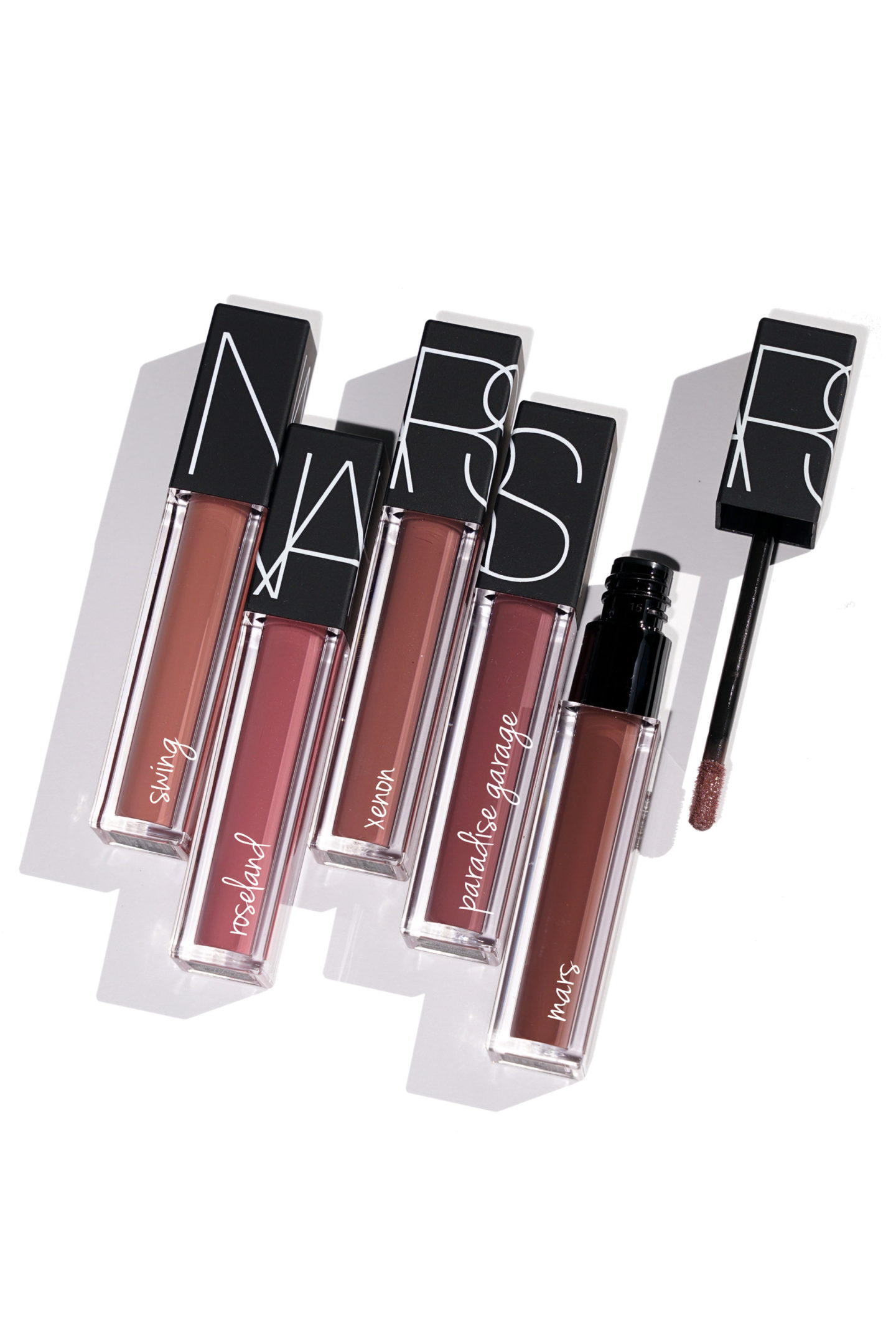  NARS Velvet Lip Glide Nouvelles nuances Swing, Roseland, Xénon, Paradise Garage et revue de Mars via The Look Look Book 