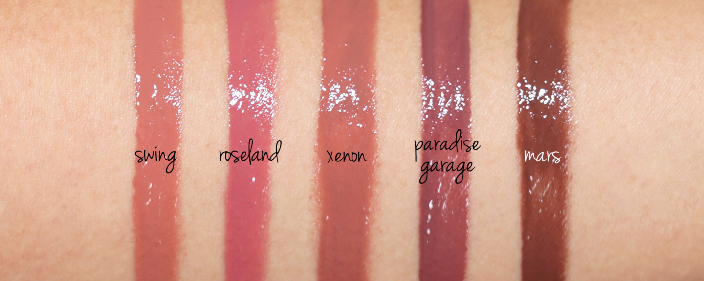  NARS Velvet Lip Glide Nouvelles nuances Swing, Roseland, Xenon, Garage Paradise et nuées Mars via The Beauty Look Book 