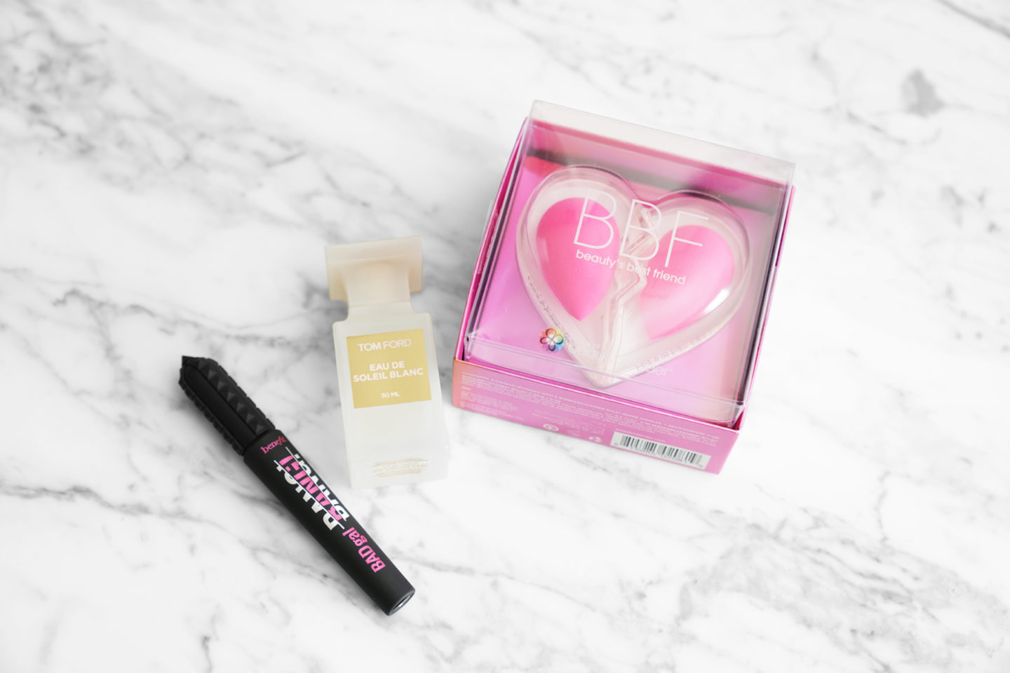  Benefit Badgal BANG Mascara, Tom Ford Eau de Soleil Blanc et beautyblender BFF duo haul Sephora 
