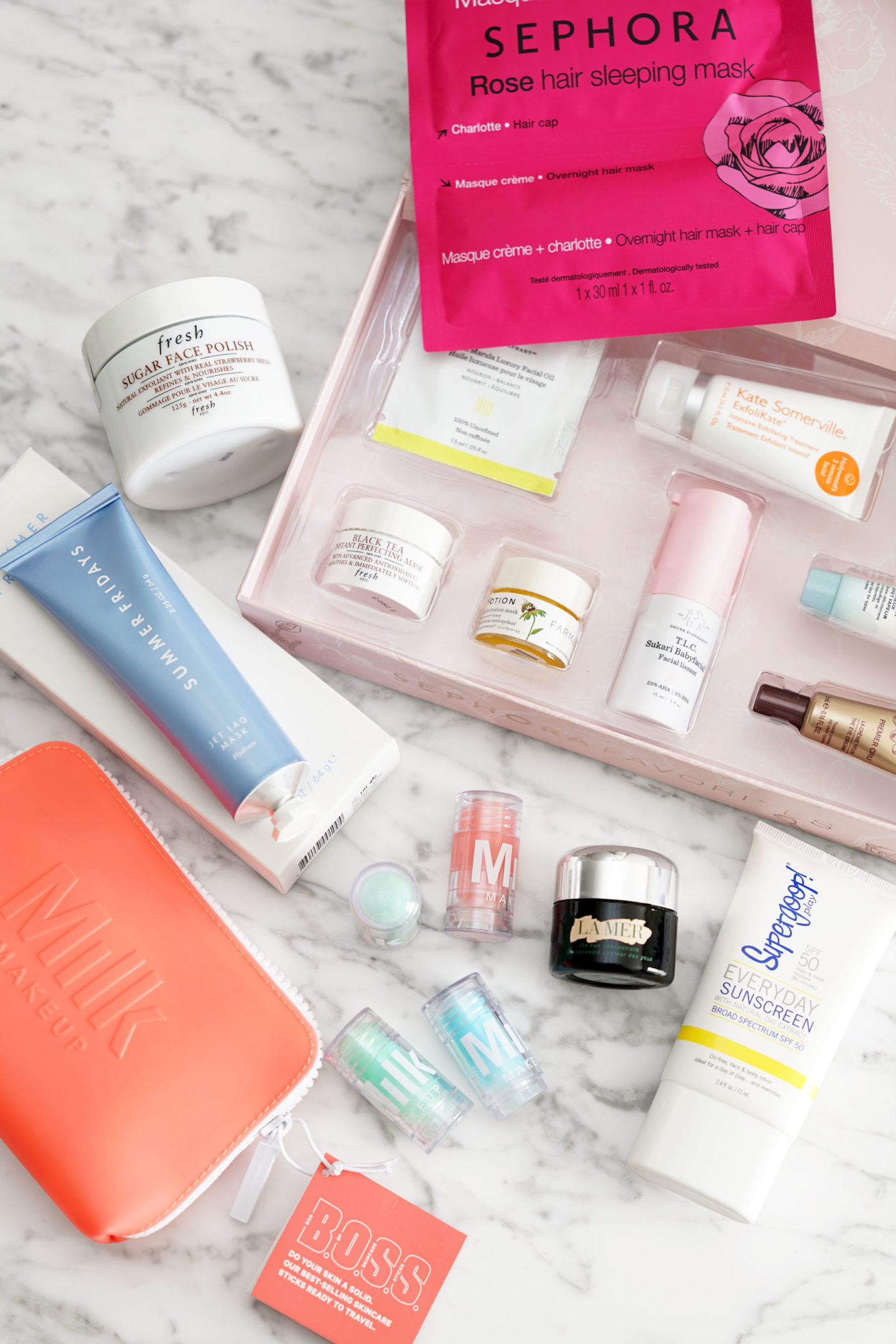  Skincare Haul Sephora MILK , La Mer, Vendredis d'été, Collection Sephora, Frais 