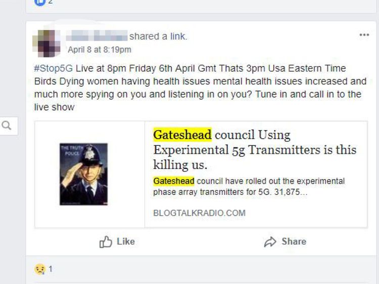  Un autre Facebook posté d'un utilisateur soulignant ce qu'ils disent est le risque à partir des soi-disant émetteurs 