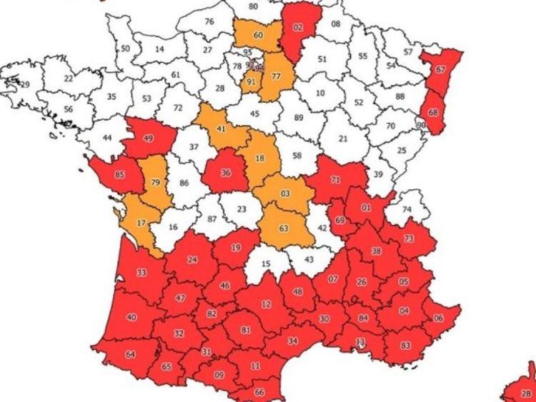  Zones de France qui ont été touchées 