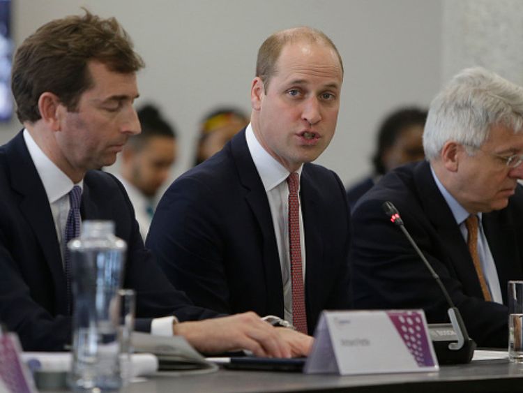  Prince William a fait un bref discours à l'événement où a parlé avec le co-fondateur de Nando Robert Brozin 