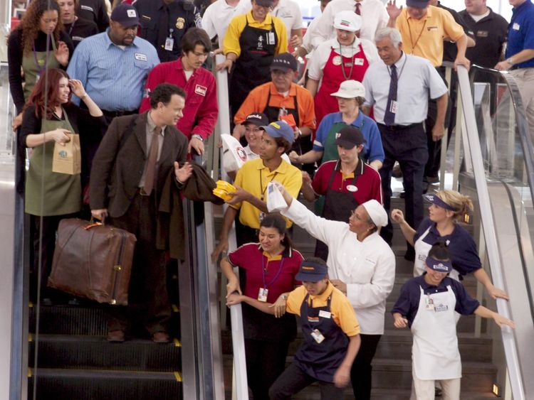  Tom Hanks dans le film 2004 The Terminal. Pic: Collection Moviestore / REX / Shutterstock 