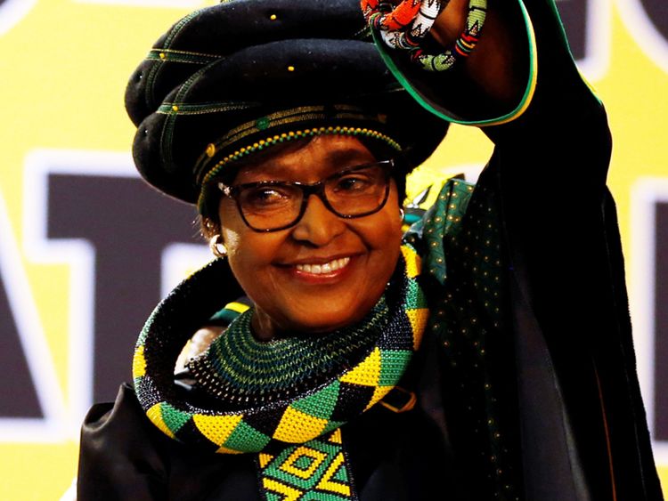  Winnie Madikizela Mandela, ex-épouse de l'ancien président sud-africain Nelson Mandela 
