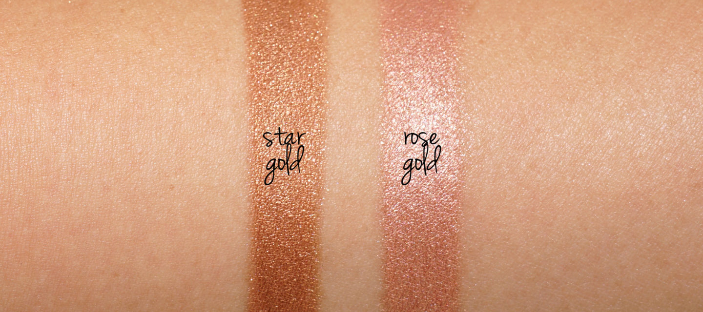  Charlotte Tilbury Yeux pour hypnotiser les ombres à la crème dans Star Gold et Rose Gold Review + Swatches 