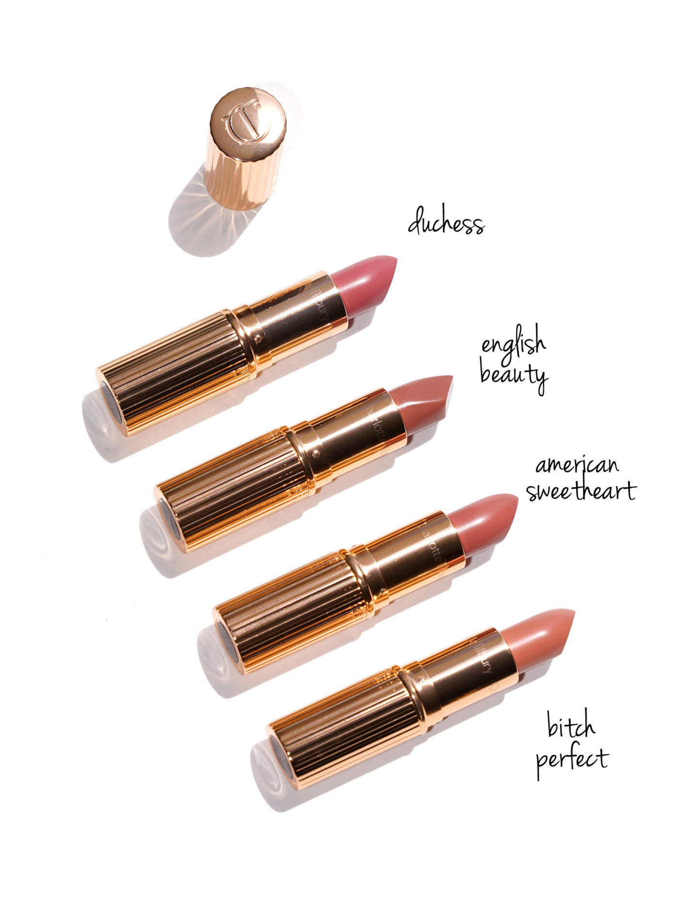  Charlotte Tilbury Exclusivités en ligne La duchesse, Beauté anglaise, Chérie américaine, chienne Examen parfait + Échantillons 
