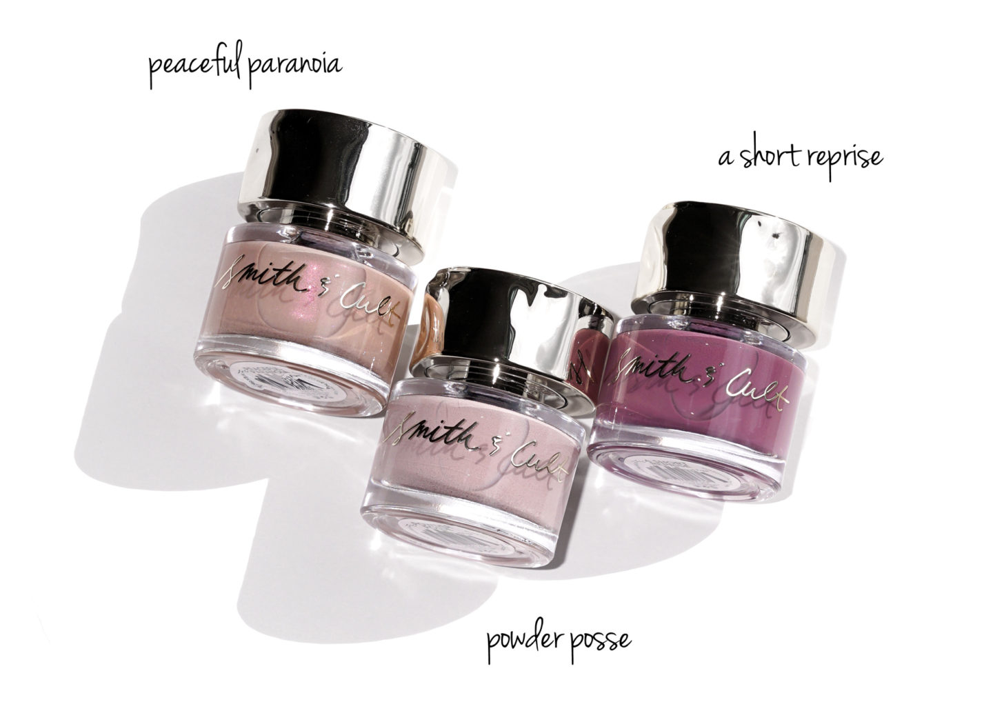  Smith and Cult Vernis à ongles Paranoïa paisible, Powder Posse, Une courte série de surprises 