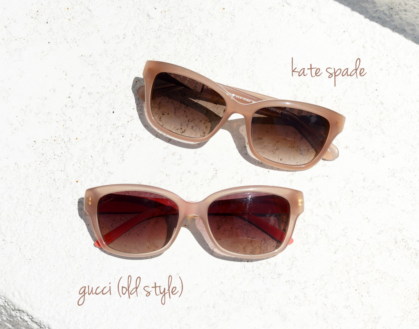  Rose Lunettes de soleil Gucci vs Kate Spade 