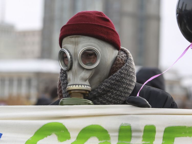  Il y a eu des manifestations à Oulan-Bator à cause de la pollution 