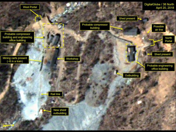  Site d'essais nucléaires de Punggye-ri en Corée du Nord [19659008] Image: </span><br />
        <span class=