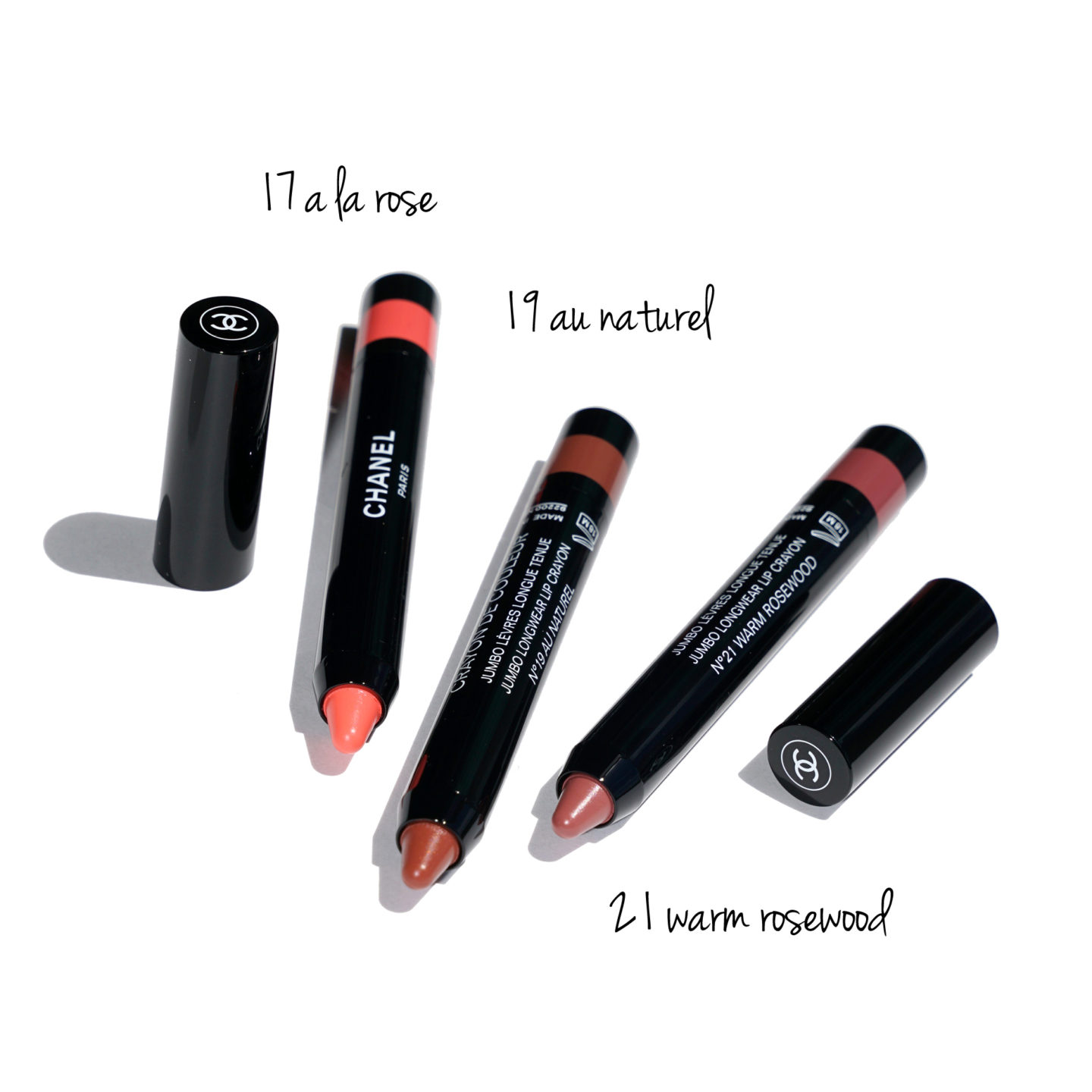  Crayon Chanel Le Rouge à La Rose, Au Naturel, Palissandre Chaud 