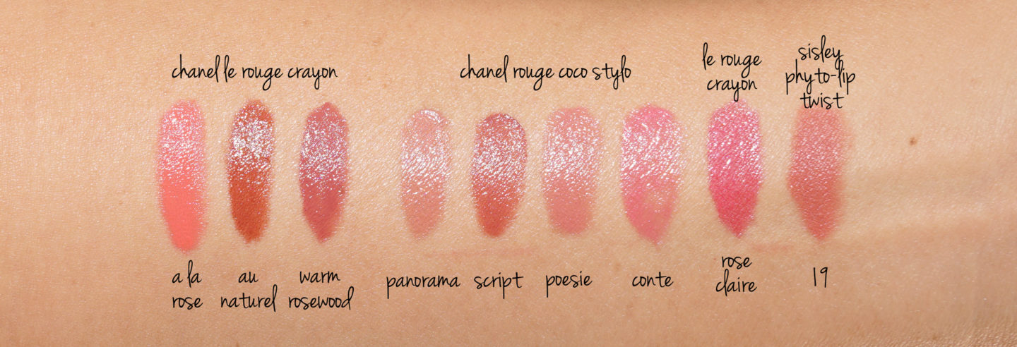  Comparaisons de Chanel Le Rouge Crayon Lip Swatches 