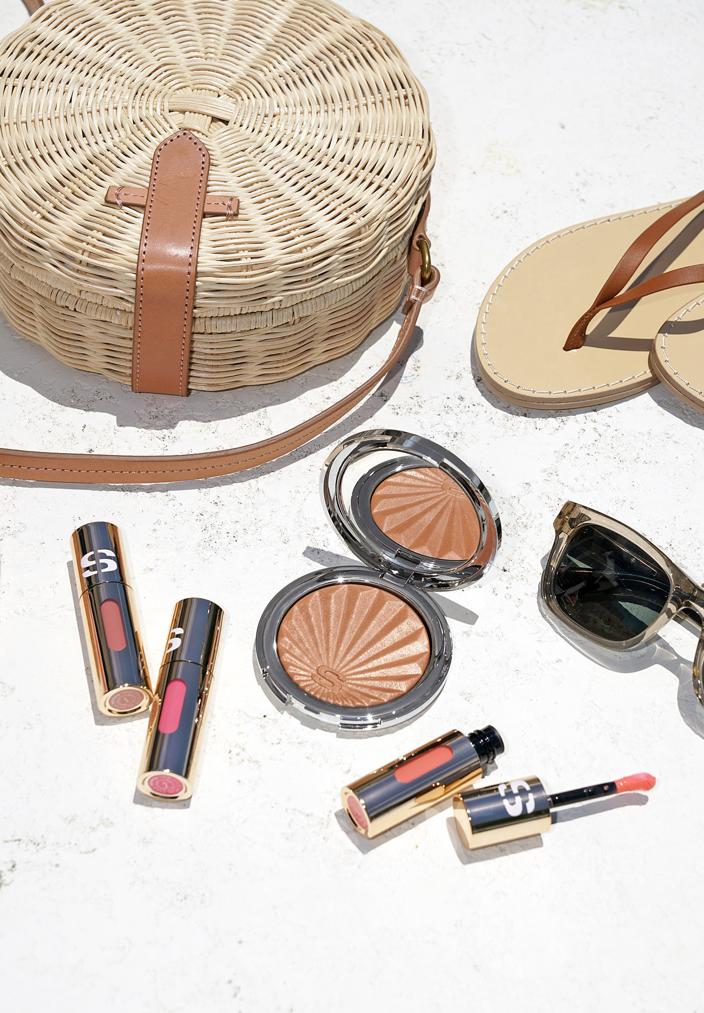  Sisley Phyto-Touche Poudre de bronzage Sun Glow Poudre et Lip Delight Review et Swatches 