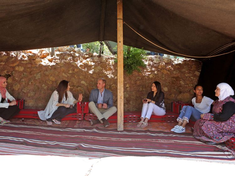 William à l'Institut Princess Taghrid pour le développement et la formation en Jordanie