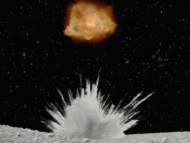 Une sonde spatiale japonaise est arrivée à un astéroïde après un voyage de 170 millions de miles et essaiera d'obtenir des échantillons pour la ramener sur terre. JAXA-Tokyo University / Handout 
