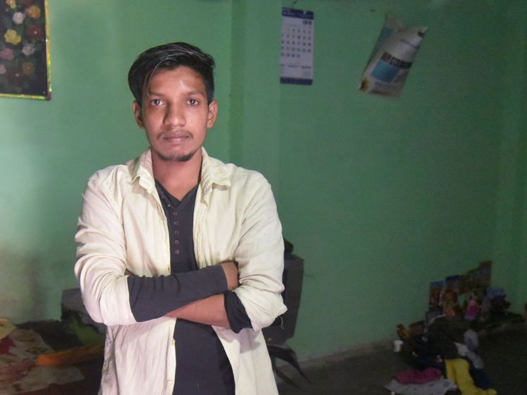 Satish Bhaykre, 21 ans, qui a été battu par une foule