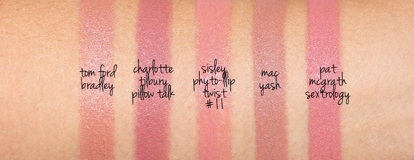 Les meilleurs rouges à lèvres neutres Tom Ford Bradley, Charlotte Tilbury oreiller parler, Sisley Phyto Lip Twist 11, MAC Yash, Pat McGrath LuxeTrance Sextrologie