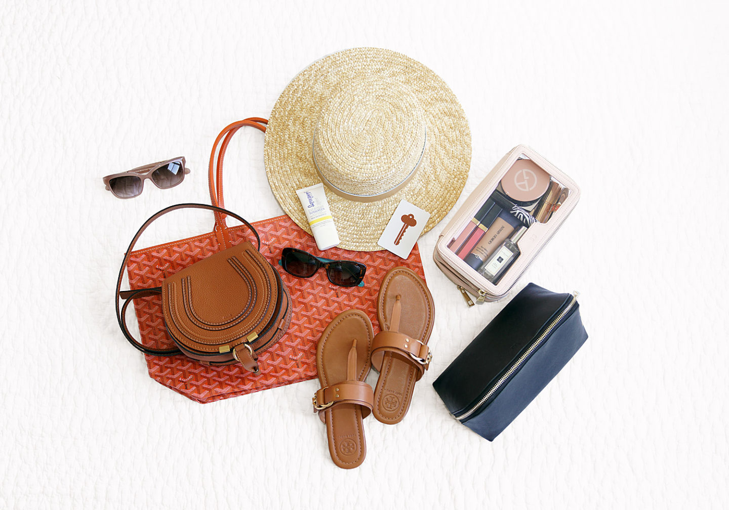 Le manque de couleur des accessoires de vacances d'été, Chloe Mini Marcie, Tory Burch Marsden, Le quotidien édité