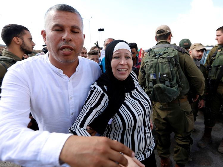 Nareman, la mère de l'adolescent palestinien Ahed Tamimi, était également en prison